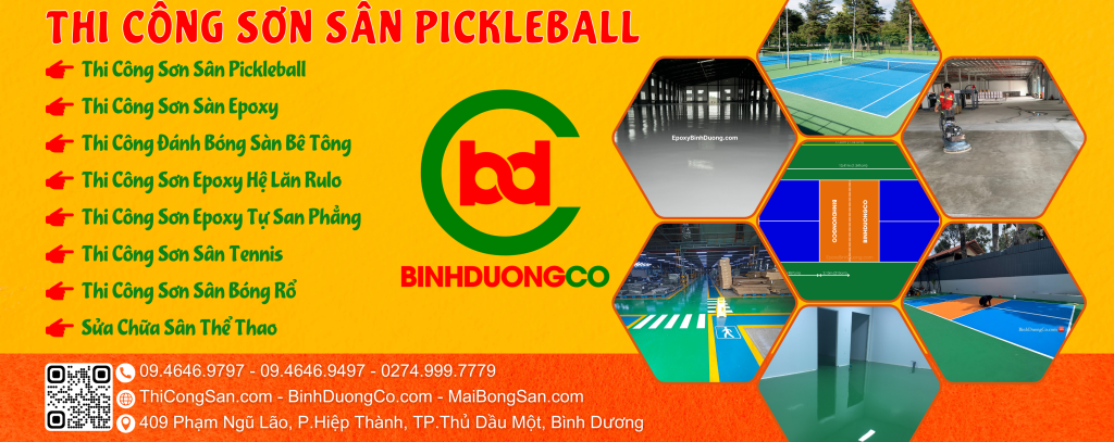 Thi Công Sơn Sân Pickleball Bình Dương